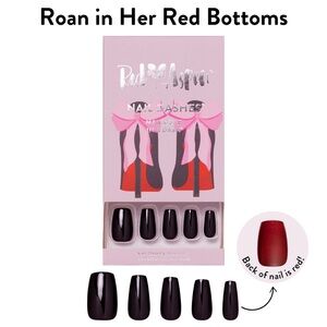 COPY - Red Aspen Nail Dashes - Black and Red